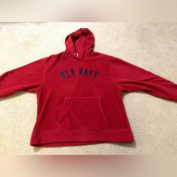 Vintage Y2K Old Navy Spell-Out Red Hoodie Sweatshirt Sz XXL - Picture 1 of 5